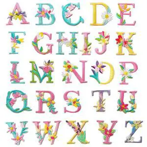 Iron On Letter Patches, 2 Sets (52 Pieces) A-Z Flower Embroidery Alphabet Patches for Clothing Backpacks Hats Shirts Iron On Letter Patches, 2 Sets (52 Pieces) A-Z Flower Embroidery Alphabet Patches for Clothing Backpacks Hats Shirts