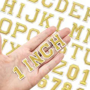 108PCS Iron on Letters and Numbers 1 inch Small Embroidered Letter Patches, A-Z & 0-9 Alphabet Applique for Clothing, Hats, Shirts, Bags, DIY Craft Decor, Gold 108PCS Iron on Letters and Numbers 1 inch Small Embroidered Letter Patches, A-Z & 0-9 Alphabet Applique for Clothing, Hats, Shirts, Bags, DIY Craft Decor, Gold