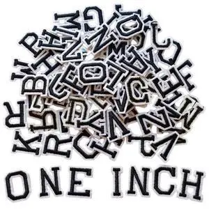 1 inch Iron on Letter Patches 78 Pieces, A-Z Embroidered Alphabet Patches for Clothing Jackets Hats Backpacks Jeans Black 1 inch Iron on Letter Patches 78 Pieces, A-Z Embroidered Alphabet Patches for Clothing Jackets Hats Backpacks Jeans Black