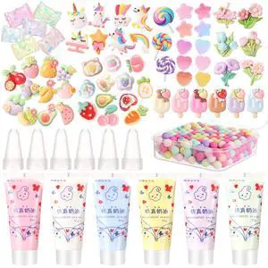 6 Set 50g Cream Glue Set with Decorating Mouths for DIY Crafts, Cream DIY Phone Case Kit with Resin Accessories and Decorative Craft Charms Kit for Handmade Crafts(Sweet) 6 Set 50g Cream Glue Set with Decorating Mouths for DIY Crafts, Cream DIY Phone Case Kit with Resin Accessories and Decorative Craft Charms Kit for Handmade Crafts(Sweet)