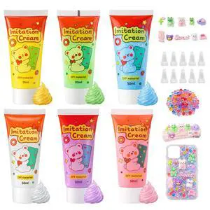 Decoden Cream Glue for DIY Crafts,Whipped Cream Glue Kit-1.7oz Decoden Cream Glue for DIY Crafts,Whipped Cream Glue Kit-1.7oz