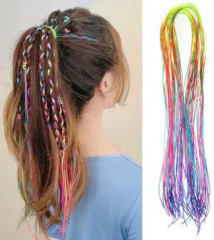 32Pcs Colorful Hair Strings For Braids Gradient Color Hair Rope Band Hair Wrap String Hair Ribbons Rainbow Braiding Hair Tie Hair Accessories for Women Girls 32Pcs Colorful Hair Strings For Braids Gradient Color Hair Rope Band Hair Wrap String Hair Ribbons Rainbow Braiding Hair Tie Hair Accessories for Women Girls