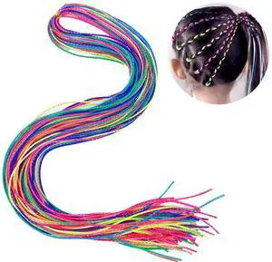 40 Pieces Colorful Hair Wrap String For Braids, 85cm long Multi Rainbow Braiding Hair Styling Tie, Gradient Color Hair Rope Band, DIY Braid Wire Band Hair Accessories Girls for Party Sport 40 Pieces Colorful Hair Wrap String For Braids, 85cm long Multi Rainbow Braiding Hair Styling Tie, Gradient Color Hair Rope Band, DIY Braid Wire Band Hair Accessories Girls for Party Sport