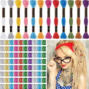 162 Pieces Hair Accessory Set - 12 Braiding Strings and 150 Metal Cuffs in Colorful Designs, Hair Wrap String Kits for Braids, Thread Rope Tie(Multi Color) 162 Pieces Hair Accessory Set - 12 Braiding Strings and 150 Metal Cuffs in Colorful Designs, Hair Wrap String Kits for Braids, Thread Rope Tie(Multi Color)