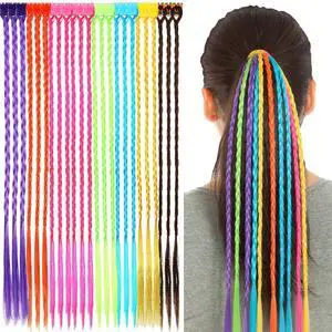 21 Pieces Colored Braids Hair Extensions with Clip Rainbow Braided Kids Hair Extensions Accessories for Children Performance Kids Girls Christmas Cosplay Party Dress up 21 Pieces Colored Braids Hair Extensions with Clip Rainbow Braided Kids Hair Extensions Accessories for Children Performance Kids Girls Christmas Cosplay Party Dress up