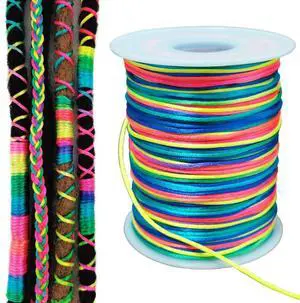1.5mm Nylon String for Hair Braids Locs Twists Satin Bracelet Craft Cord 1.5mm Nylon String for Hair Braids Locs Twists Satin Bracelet Craft Cord