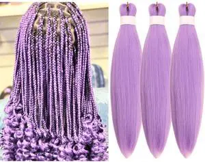 Lavender Braiding Hair Pre stretched 16 inch Lavender Braiding Hair Pre stretched 16 inch