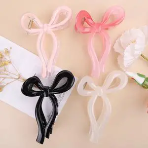 4 Pcs Bow Hair Clips Elegant Hair Claw Butterfly Hair Accessories for Girls Nonslip Butterfly Clips Hair Grips Styling Accessories for Women 4 Pcs Bow Hair Clips Elegant Hair Claw Butterfly Hair Accessories for Girls Nonslip Butterfly Clips Hair Grips Styling Accessories for Women