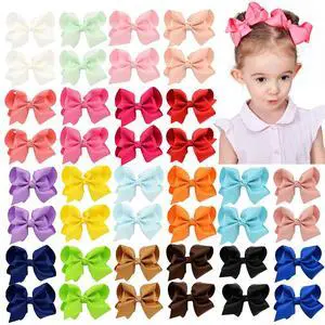 40PCS 4.5 Inch Hair Bows for Girls Grosgrain Ribbon Toddler Hair Accessories with Alligator Clips for Toddlers Baby Girls Kids Teens in Pairs 40PCS 4.5 Inch Hair Bows for Girls Grosgrain Ribbon Toddler Hair Accessories with Alligator Clips for Toddlers Baby Girls Kids Teens in Pairs