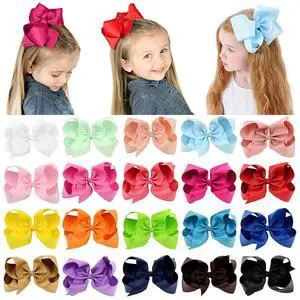 20PCS Big 6 Inch Hair Bows for Girls Grosgrain Ribbon Toddler Hair Accessories with Alligator Clips for Toddlers Baby Girls Kids Teens 20PCS Big 6 Inch Hair Bows for Girls Grosgrain Ribbon Toddler Hair Accessories with Alligator Clips for Toddlers Baby Girls Kids Teens