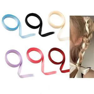 6 Pack Hair Braids Ribbon Colorful Rainbow Hair Wrap String Hair Tie Rope Band Ribbon Tails Tassels for Hair Bows Ponytail Plaits Women Girls Braiding Hair Mini Bowknot Ribbon Barrettes 6 Pack Hair Braids Ribbon Colorful Rainbow Hair Wrap String Hair Tie Rope Band Ribbon Tails Tassels for Hair Bows Ponytail Plaits Women Girls Braiding Hair Mini Bowknot Ribbon Barrettes