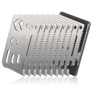 11-in-1 Credit Card Multitool For Men, 10 Pack Survival Pocket Tools, Thickened Stainless Steel Bottle Opener, Credit Card Wallet Tool, Double Row Sawtooth Pocket Tool 11-in-1 Credit Card Multitool For Men, 10 Pack Survival Pocket Tools, Thickened Stainless Steel Bottle Opener, Credit Card Wallet Tool, Double Row Sawtooth Pocket Tool