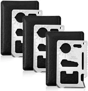 3-pices 11-in-1 Stainless Steel Survival Credit Card Multitool Slim Tactical Wallet Tool with Bottle Opener, Knife, Screwdriver & Wrenches for Everyday Carry 3-pices 11-in-1 Stainless Steel Survival Credit Card Multitool Slim Tactical Wallet Tool with Bottle Opener, Knife, Screwdriver & Wrenches for Everyday Carry