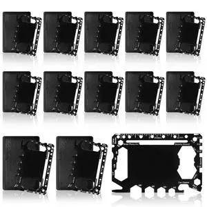 12 Pcs Credit Card Wallet Multitool,Black,Classic Style 12 Pcs Credit Card Wallet Multitool,Black,Classic Style