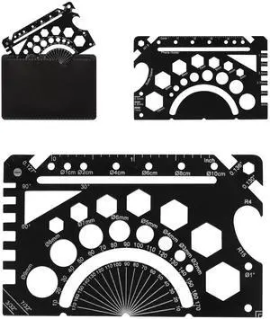 49 in 1 Wallet Engineering Ruler Scale, Credit Card Knife Wallet Tool, Small Metal Ruler Protractor, Everyday Utility Multi Tool (Bottle Opener, Can Opener, Screwdrivers, Phone Stand & More), 1 Pcs 49 in 1 Wallet Engineering Ruler Scale, Credit Card Knife Wallet Tool, Small Metal Ruler Protractor, Everyday Utility Multi Tool (Bottle Opener, Can Opener, Screwdrivers, Phone Stand & More), 1 Pcs