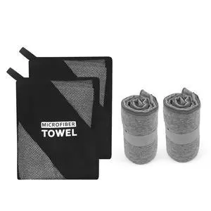 2 Pack Microfiber Camping Towel Quick Dry Lightweight Travel Body Face Beach Hiking Backpacking Swimming Pool Towel(Grey, 2 Pack S(15.5X31 Inch) 2 Pack Microfiber Camping Towel Quick Dry Lightweight Travel Body Face Beach Hiking Backpacking Swimming Pool Towel(Grey, 2 Pack S(15.5X31 Inch)