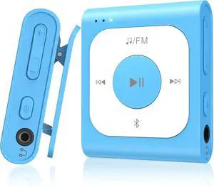 AGPTEK 64GB Clip MP3 Player with Bluetooth, A53PL Portable Music Player with FM Radio, Shuffle, No Phone Needed, for Sports (Blue) AGPTEK 64GB Clip MP3 Player with Bluetooth, A53PL Portable Music Player with FM Radio, Shuffle, No Phone Needed, for Sports (Blue)