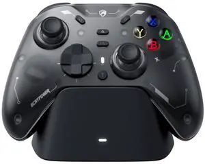 ECHTPower EP04 Wireless PC Controller with TMR Joysticks & Dual Hall Triggers, Multi-Platform Gamepad for PC/Switch/Switch2/iOS/Android, 4-Motor Vibration, Smart Charging Dock, One-Click ABXY Switch ECHTPower EP04 Wireless PC Controller with TMR Joysticks & Dual Hall Triggers, Multi-Platform Gamepad for PC/Switch/Switch2/iOS/Android, 4-Motor Vibration, Smart Charging Dock, One-Click ABXY Switch