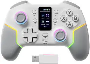 ECHTPower Wireless PC Gaming Controller with TFT Screen, Hall-Effect Joysticks No Drift, 1000Hz Polling, Dual Hall Triggers, Turbo & RGB, Multi-Platform PC Controller for Windows/Switch/Android/iOS ECHTPower Wireless PC Gaming Controller with TFT Screen, Hall-Effect Joysticks No Drift, 1000Hz Polling, Dual Hall Triggers, Turbo & RGB, Multi-Platform PC Controller for Windows/Switch/Android/iOS