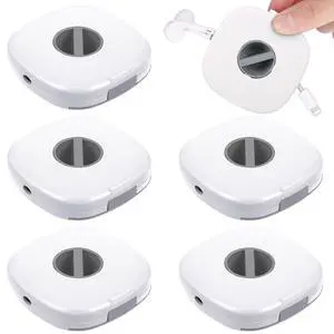 6 Pieces Retractable Cable Management Charging Organizer Phone Cord Holder Small Winder Case for Headset Cord Mouse Wire Charger Cable(White) 6 Pieces Retractable Cable Management Charging Organizer Phone Cord Holder Small Winder Case for Headset Cord Mouse Wire Charger Cable(White)