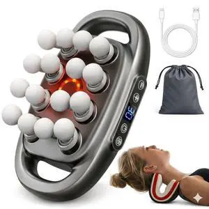 16 Head Massager Gun & Cervical Pillow Bundle | Deep Tissue Muscle Percussion Massager for Body, Shoulders, Foot, Legs, Neck, Back | 30 Intensities & 3 Modes | Bonus Cervical Pillow for Neck Relief 16 Head Massager Gun & Cervical Pillow Bundle | Deep Tissue Muscle Percussion Massager for Body, Shoulders, Foot, Legs, Neck, Back | 30 Intensities & 3 Modes | Bonus Cervical Pillow for Neck Relief
