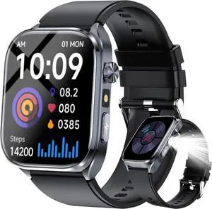 Advanced Health Smartwatch for Women Men with Real-Time Monitoring of Heart Rate, Sleep Quality and Stress Levels, Always-On DisplayBright Flashlight (Black) Advanced Health Smartwatch for Women Men with Real-Time Monitoring of Heart Rate, Sleep Quality and Stress Levels, Always-On DisplayBright Flashlight (Black)