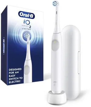 Rechargeable Electric Toothbrush, iO Limited Simple Clean, 3 Cleaning Modes, Automatic Pressure Sensor to Protect Gums, Travel Case, White Rechargeable Electric Toothbrush, iO Limited Simple Clean, 3 Cleaning Modes, Automatic Pressure Sensor to Protect Gums, Travel Case, White