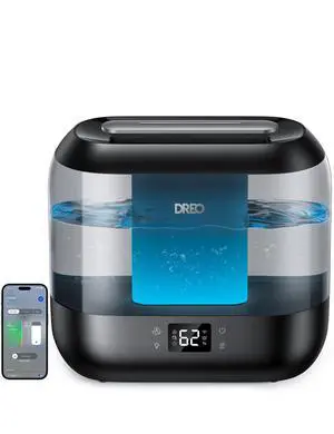 Smart Humidifiers for Bedroom, Top Fill 4L Supersized Humidifier Large Room with 28 dB, 36H Runtime, Touch/APP/Voice Control, Nightlight, Cool Mist Humidifiers for Baby, Plants, Indoor, Black Smart Humidifiers for Bedroom, Top Fill 4L Supersized Humidifier Large Room with 28 dB, 36H Runtime, Touch/APP/Voice Control, Nightlight, Cool Mist Humidifiers for Baby, Plants, Indoor, Black