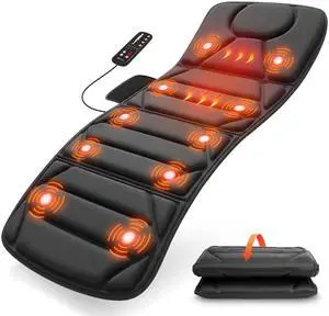 Full Body Massage Mat with Heat, 10 Motors Vibrating Back Massager, Heating Pad for Bed, Sofa, Heating Pad Massage for Dad Mom Men Women Husband Wife Full Body Massage Mat with Heat, 10 Motors Vibrating Back Massager, Heating Pad for Bed, Sofa, Heating Pad Massage for Dad Mom Men Women Husband Wife