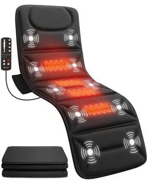 Upgraded Full Body Massage Mat with Enhanced Heat, Vibration Massage Mat with 10 Motors & 3 Heating Zones, Massage Pad for Bed Sofa Recliner, Heated Back Massager Mattress Pad, 66.5''x17.3'' Upgraded Full Body Massage Mat with Enhanced Heat, Vibration Massage Mat with 10 Motors & 3 Heating Zones, Massage Pad for Bed Sofa Recliner, Heated Back Massager Mattress Pad, 66.5''x17.3''