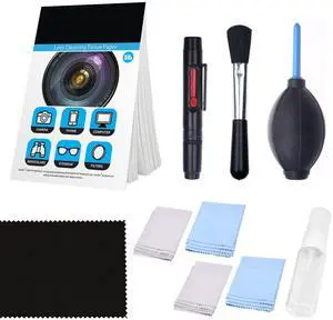 Camera Lens Cleaning Kit - Air Blower, 2in1 Lens Cleaning Pen, Cleaning Brush, Spray Bottle w/Cleaning Solution, Lens Cleaning Paper Tissue (Without Fluid) Camera Lens Cleaning Kit - Air Blower, 2in1 Lens Cleaning Pen, Cleaning Brush, Spray Bottle w/Cleaning Solution, Lens Cleaning Paper Tissue (Without Fluid)