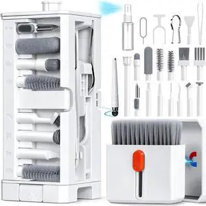 32 in 1 Cell Phone Cleaning kit with Charging Port Cleaner,Stylus Pen,SIM Tool,Keyboard Brush,Speaker Brush,Electronic Cleaning kit for iPhone,AirPods,iPad,Keyboard,MacBook,Earbud,Camera Lens(White) 32 in 1 Cell Phone Cleaning kit with Charging Port Cleaner,Stylus Pen,SIM Tool,Keyboard Brush,Speaker Brush,Electronic Cleaning kit for iPhone,AirPods,iPad,Keyboard,MacBook,Earbud,Camera Lens(White)