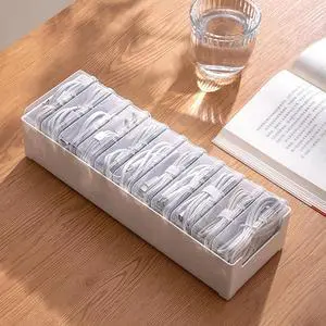 11 Box Cable Organizer Storage Box, Desktop Cable Management with Switch, Power Cord Organizer for Office,Home,Desk Accessories Storage Stationery Supplies and AccessoriesWhite 11 Box Cable Organizer Storage Box, Desktop Cable Management with Switch, Power Cord Organizer for Office,Home,Desk Accessories Storage Stationery Supplies and AccessoriesWhite