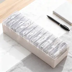 11 Box Cable Organizer Storage Box, Desktop Cable Management with Switch, Power Cord Organizer for Office,Home,Desk Accessories Storage Stationery Supplies and AccessoriesClear (11 Box) 11 Box Cable Organizer Storage Box, Desktop Cable Management with Switch, Power Cord Organizer for Office,Home,Desk Accessories Storage Stationery Supplies and AccessoriesClear (11 Box)