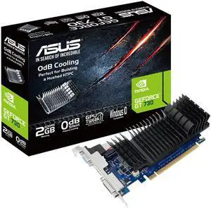 GeForce GT 730 2GB GDDR5 Low Profile Graphics Card for Silent HTPC Builds (with I/O Port Brackets), 3 Year Warranty GeForce GT 730 2GB GDDR5 Low Profile Graphics Card for Silent HTPC Builds (with I/O Port Brackets), 3 Year Warranty