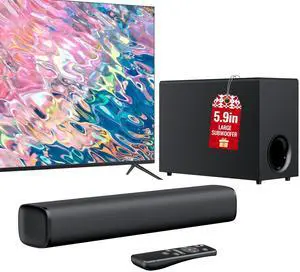 Upgraded Sound Bar for TV with 5.9" Powerful 110W Subwoofer, 2.1 CH Surround Sound System, Bluetooth 5.4, ARC/Optical/AUX, Deep Bass Home Theater Audio for PC, Gaming, Projectors & Gifts Upgraded Sound Bar for TV with 5.9" Powerful 110W Subwoofer, 2.1 CH Surround Sound System, Bluetooth 5.4, ARC/Optical/AUX, Deep Bass Home Theater Audio for PC, Gaming, Projectors & Gifts