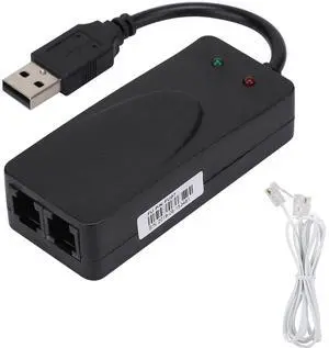 USB 2.0 56K Fax Modem, External V.90 V.92 Modem with Dual Ports, USB Data Modem Compatible with Win 7/Win 8/Win 10/Win XP, Auto-Dial, Tone and Pulse Dialing, Auto Answer, Auto Retrain USB 2.0 56K Fax Modem, External V.90 V.92 Modem with Dual Ports, USB Data Modem Compatible with Win 7/Win 8/Win 10/Win XP, Auto-Dial, Tone and Pulse Dialing, Auto Answer, Auto Retrain