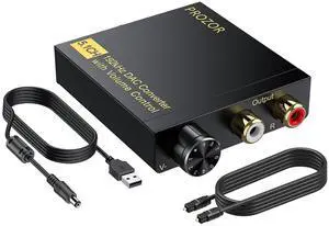 DAC Converter 192Khz Digital to Analog Audio Decoder with Volume Control Support 5.1CH DTS Dolly-AC3 Coaxial SPDIF Toslink Optical to RCA Adapter for HDTV Blu-ray DVD PS3 Home Cinema System DAC Converter 192Khz Digital to Analog Audio Decoder with Volume Control Support 5.1CH DTS Dolly-AC3 Coaxial SPDIF Toslink Optical to RCA Adapter for HDTV Blu-ray DVD PS3 Home Cinema System