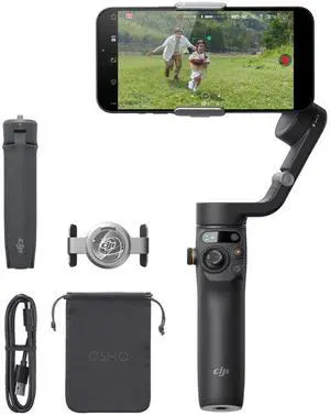 Osmo Mobile 6 Smartphone Gimbal Stabilizer, 3-Axis Phone Gimbal, Built-In Extension Rod, Portable and Foldable, Android and iPhone Gimbal with ShotGuides, Vlogging Stabilizer, YouTube TikTok Video Osmo Mobile 6 Smartphone Gimbal Stabilizer, 3-Axis Phone Gimbal, Built-In Extension Rod, Portable and Foldable, Android and iPhone Gimbal with ShotGuides, Vlogging Stabilizer, YouTube TikTok Video