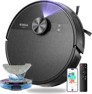 Robot Vacuum and Mop Combo, 7000Pa Robotic Vacuum with Lidar Navigation, 180mins Runtime, Tangle-Free Robot Mop, 5 Editable Maps, APP/Remote/Voice Control, Ideal for Hard Floors and Carpets Robot Vacuum and Mop Combo, 7000Pa Robotic Vacuum with Lidar Navigation, 180mins Runtime, Tangle-Free Robot Mop, 5 Editable Maps, APP/Remote/Voice Control, Ideal for Hard Floors and Carpets