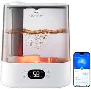 Smart Humidifiers for Bedroom, 6L Cool Mist Top Fill for Large Room, Humidity Sensor, Auto Mode, Schedule, 60H Quiet Runtime, WiFi Humidifier Essence Diffuser for Baby Plant, Work with Alexa Smart Humidifiers for Bedroom, 6L Cool Mist Top Fill for Large Room, Humidity Sensor, Auto Mode, Schedule, 60H Quiet Runtime, WiFi Humidifier Essence Diffuser for Baby Plant, Work with Alexa