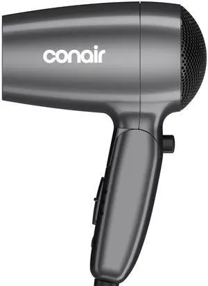 Travel Hair Dryer with Dual Voltage, 1875W Compact Blow Dryer with Folding Handle, Gray Travel Hair Dryer with Dual Voltage, 1875W Compact Blow Dryer with Folding Handle, Gray