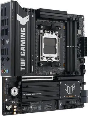 The ASUS TUF GAMING B850M-PLUS WIFI7 with 14+2+1 80A DrMOS, DDR5, PCIe 5.0, three M.2 slots, WiFi 7, 2.5GbE, rear USB-C 20Gbps and front USB-C 10Gbps The ASUS TUF GAMING B850M-PLUS WIFI7 with 14+2+1 80A DrMOS, DDR5, PCIe 5.0, three M.2 slots, WiFi 7, 2.5GbE, rear USB-C 20Gbps and front USB-C 10Gbps