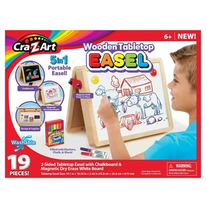 Cra-Z-Art Portable Wood Tabletop Art Easel with Chalkboard and Dry Erase Board Cra-Z-Art Portable Wood Tabletop Art Easel with Chalkboard and Dry Erase Board