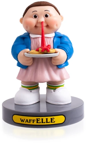 Stranger Things x Garbage Pail Kids WaffElle 4" Figure with Trading Card by The Loyal Subjects Stranger Things x Garbage Pail Kids WaffElle 4" Figure with Trading Card by The Loyal Subjects