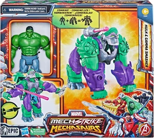 Marvel Mech Strike Mechasaurs, 4.5-Inch Hulk with Gamma Smasher Mechasaur Marvel Mech Strike Mechasaurs, 4.5-Inch Hulk with Gamma Smasher Mechasaur