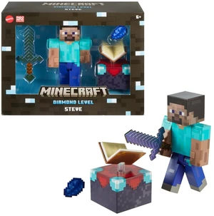 Minecraft Diamond Level Steve Action Figure, 3 Accessories, 5.5-in Minecraft Diamond Level Steve Action Figure, 3 Accessories, 5.5-in