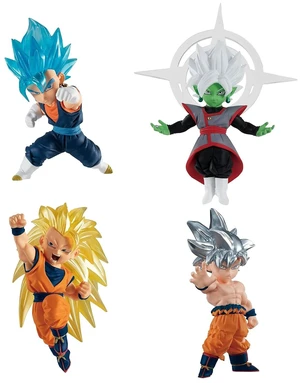 Bandai Namco - Dragon Ball Super - Super Saiyan Vegito, Zamasu, Super Saiyan 3 Goku, Ultra Instinct Goku, Dragon Ball Adverge 2" Figure (Box Set 4) Bandai Namco - Dragon Ball Super - Super Saiyan Vegito, Zamasu, Super Saiyan 3 Goku, Ultra Instinct Goku, Dragon Ball Adverge 2" Figure (Box Set 4)