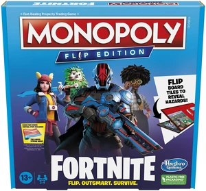 Hasbro Gaming Monopoly Flip Edition: Fortnite Board Game for Ages 13 Game Inspired by Fortnite Video Game, Board Games for Teens and Adults, 2-4 Players Hasbro Gaming Monopoly Flip Edition: Fortnite Board Game for Ages 13 Game Inspired by Fortnite Video Game, Board Games for Teens and Adults, 2-4 Players