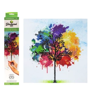 Diamond Art By Leisure Arts Rainbow Tree, 12"X12" Diamond Art By Leisure Arts Rainbow Tree, 12"X12"